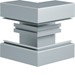 Buitenhoekstuk wandgoot Tehalit Hager BRA, buitenhoek aluminium voor goot 85x170 mm, natuurgeëloxeerd BRA851703ELN